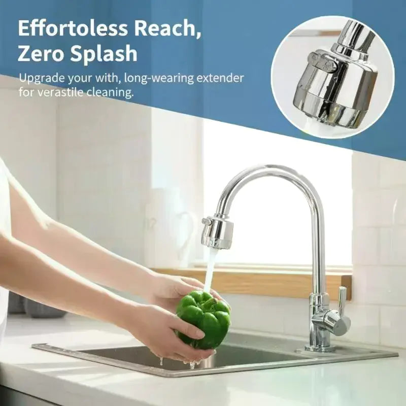 360° Rotating Faucet Attachment – 2/3 Spray Modes, Water Saving