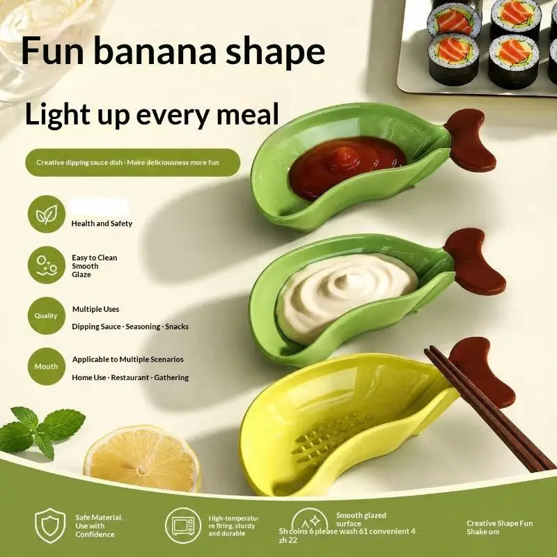 Fish-Shaped BPA-Free Seasoning Dish & Grinding Plate | JETTING Seasoning Dish Nixie