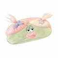 Cute Ugly Plush Pencil Case with Ponytail – Stationery Pouch Plush Pencil Case Nixie Green