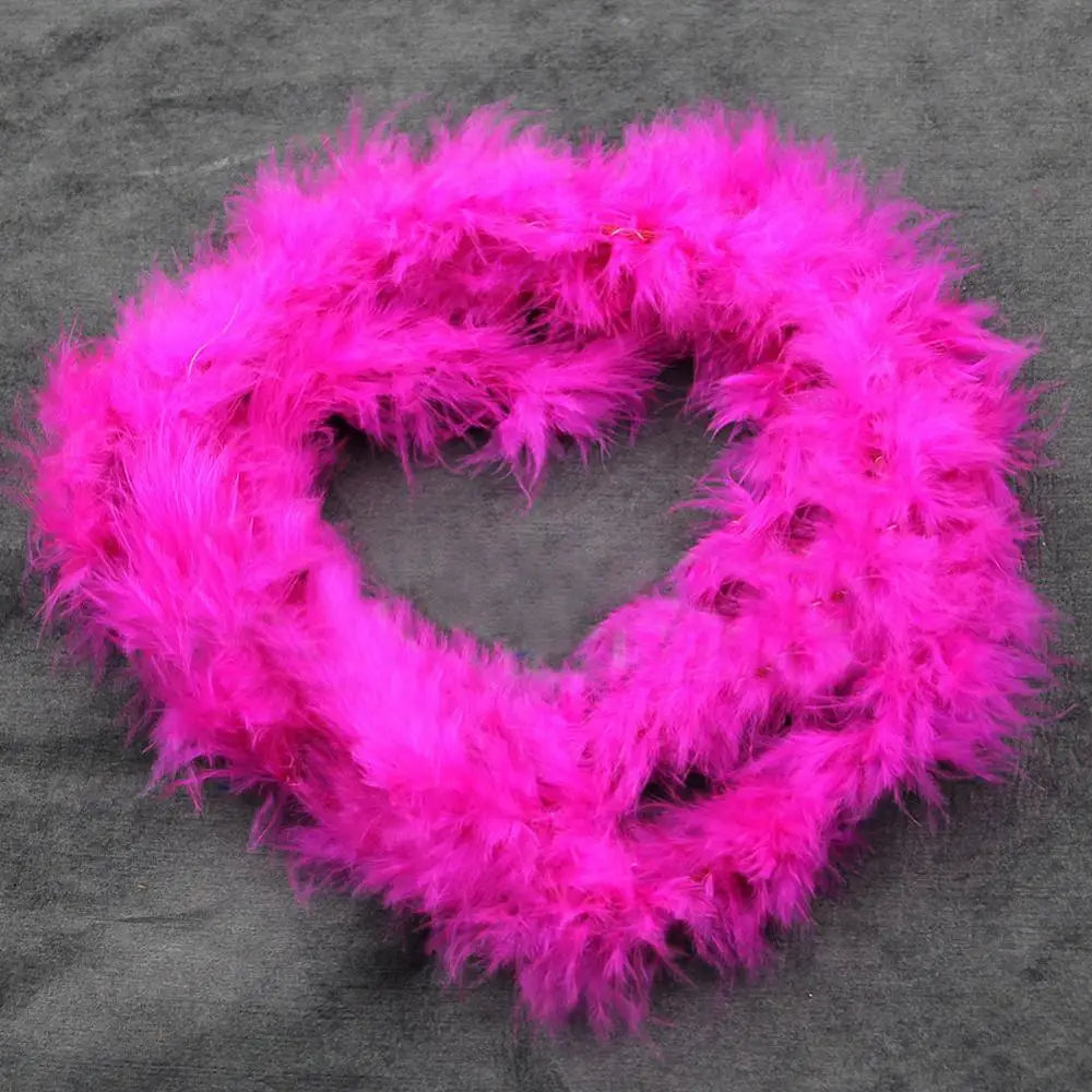 2M Fluffy Feather Boa Strip – Costume, Party & Wedding Decor Feather Boa Strip Nixie Rose Red