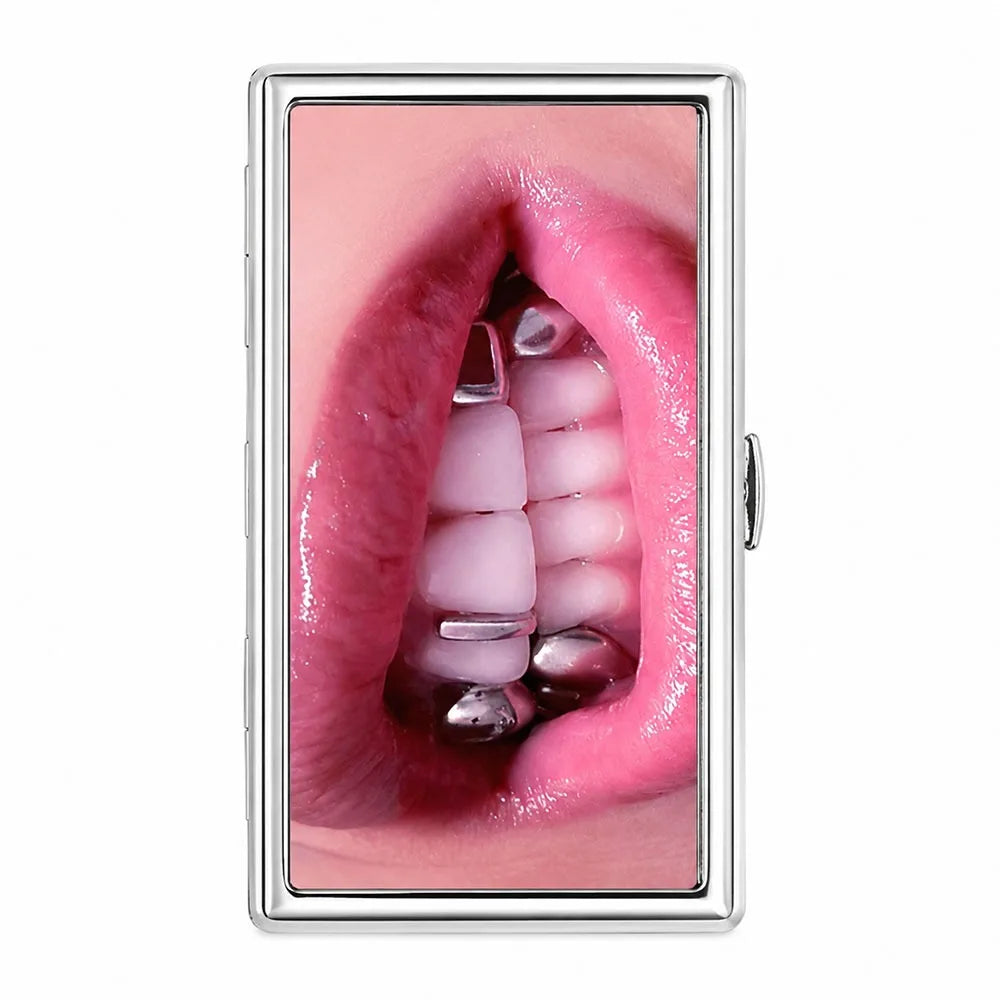 Nixie Vintage Metal Card Case – Snap-Close ID & Card Holder Metal Card Holder Nixie Style 2