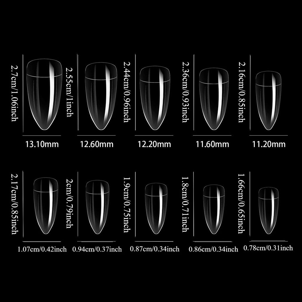 100Pcs Y2K Acrylic False Nail Tips – DIY Nail Art Set