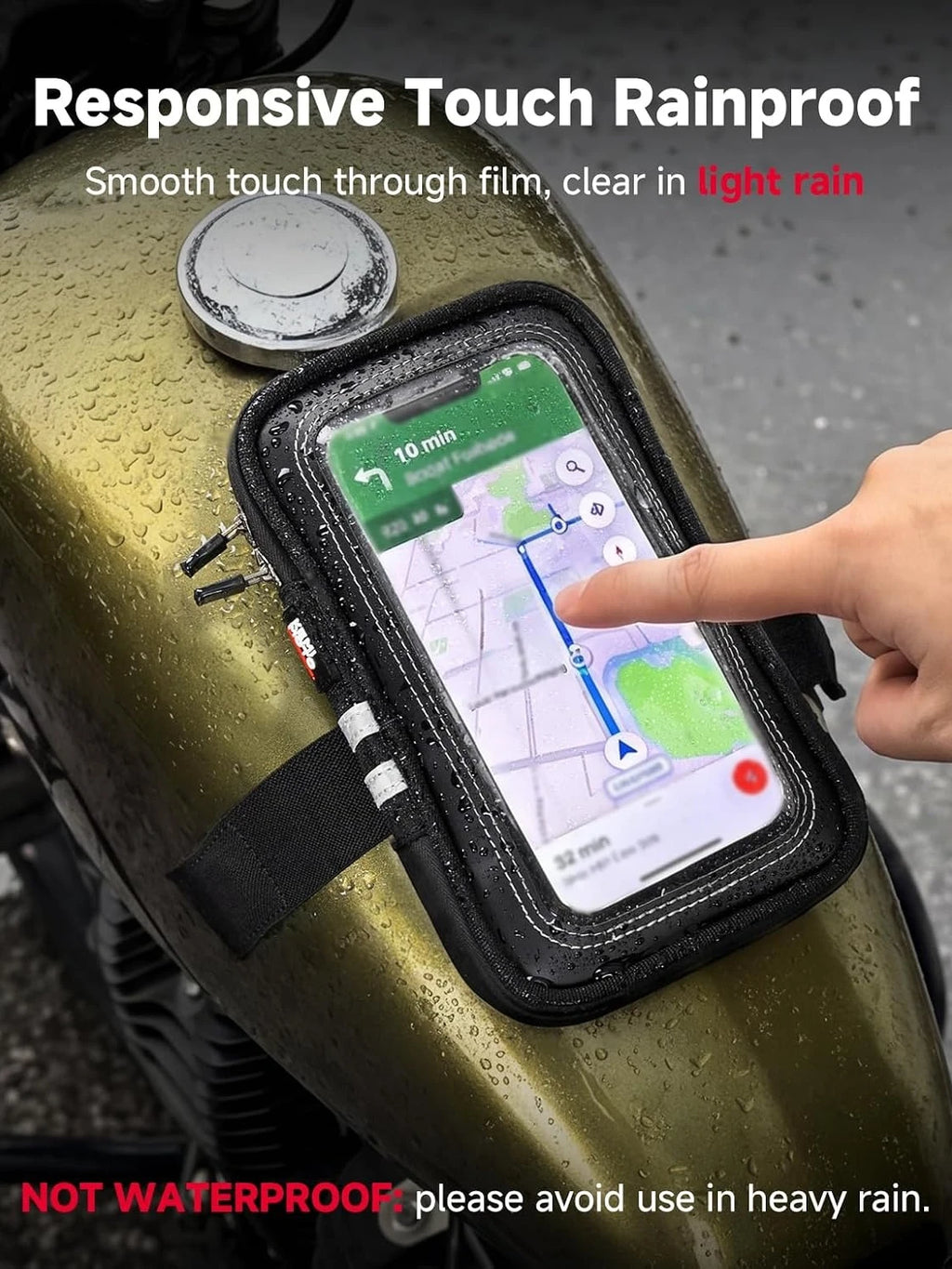 Motorcycle Magnetic Tank Phone Bag – Up to 6.9" | KEMITOUR Motorcycle Tank Bag Nixie