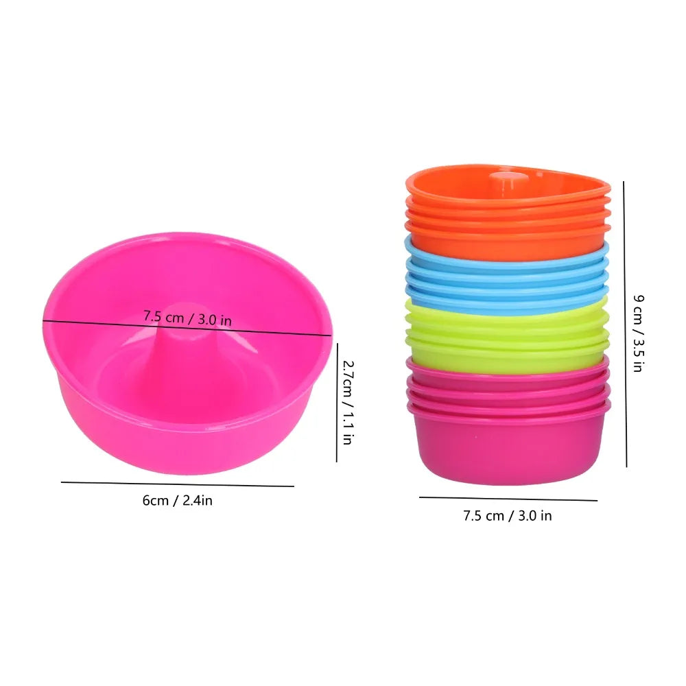 16-Piece Silicone Donut Mold Set – Non-Stick Colorful Baking Cups Silicone Baking Mold Nixie