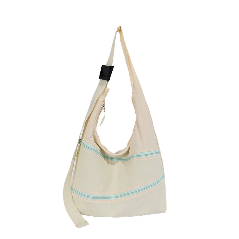 Minimalist Nylon Crossbody Bag Wide Strap – Nixie Sling Bag Crossbody Shoulder Bag Nixie