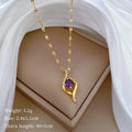 Minimalist Micro-Pavé Copper Zircon Pendant Necklace | Women Pendant Necklace Nixie XL1997-100
