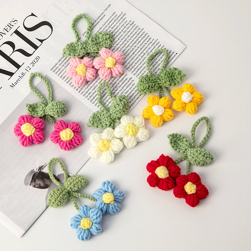 Handmade Crochet Lily of the Valley Flower Keychain Flower Keychain Nixie