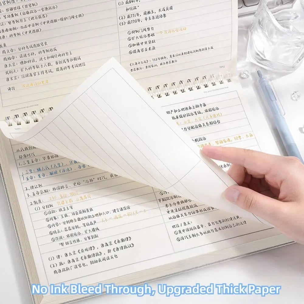 B5 Spiral Coil Notebook Grid & Lined Pages – Thicken Paper