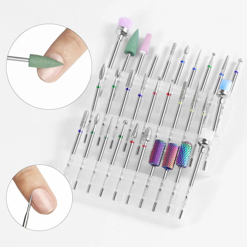 Tungsten Carbide Nail Drill Bit Set – Cuticle & Polishing Nail Drill Bit Set Nixie