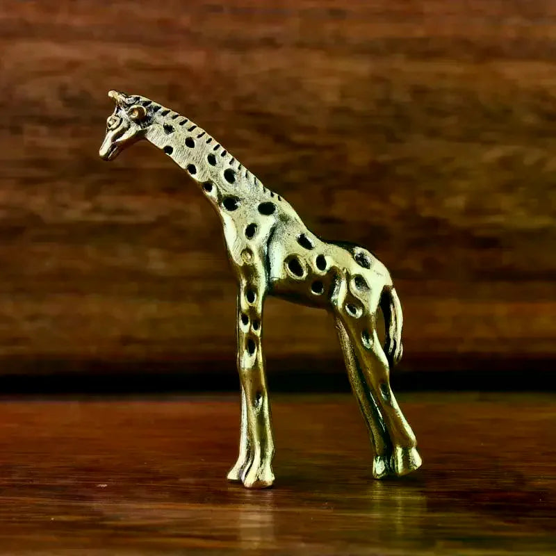 Vintage Brass Giraffe Miniature Figurine – Desk & Home Decor