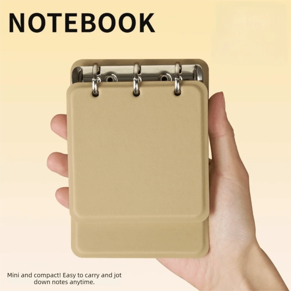 Mini 3-Ring Refillable PU Leather Pocket Notebook | Binder Journal