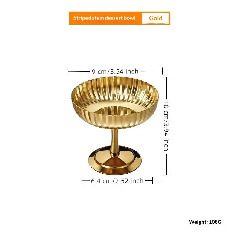 Stainless Steel Ice Cream Goblet Retro Dessert Cup | Nixie Dessert Goblet Cup Nixie