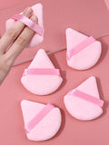 Triangle Makeup Puff with Ribbon Strap – Soft Powder Puff Cosmetic Powder Puff Nixie Pink