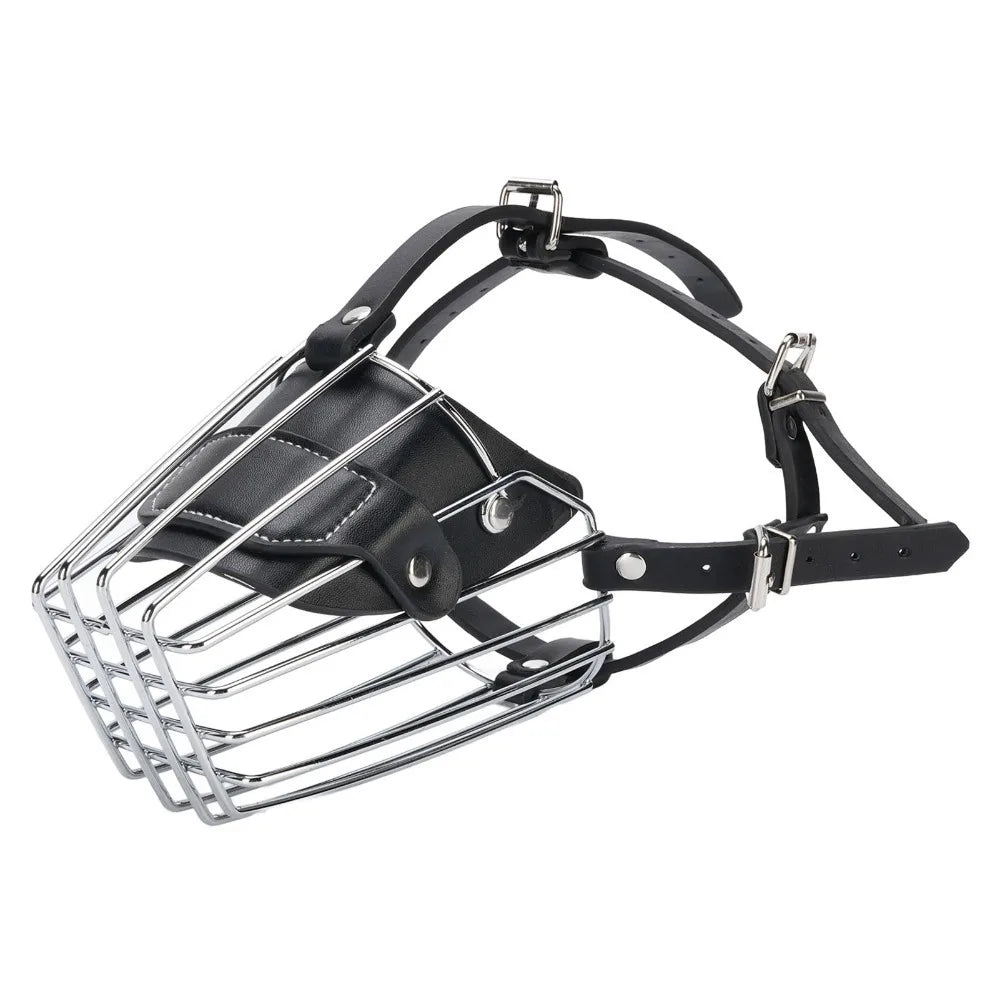 Iron Frame Large Dog Muzzle – Breathable & Adjustable Dog Muzzle Nixie Dog Muzzle