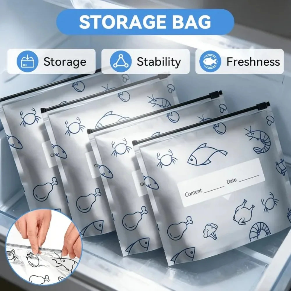 35Pcs Aluminum Foil Resealable Zipper Bags – Freezer & Air Fryer Food Storage Bags Nixie