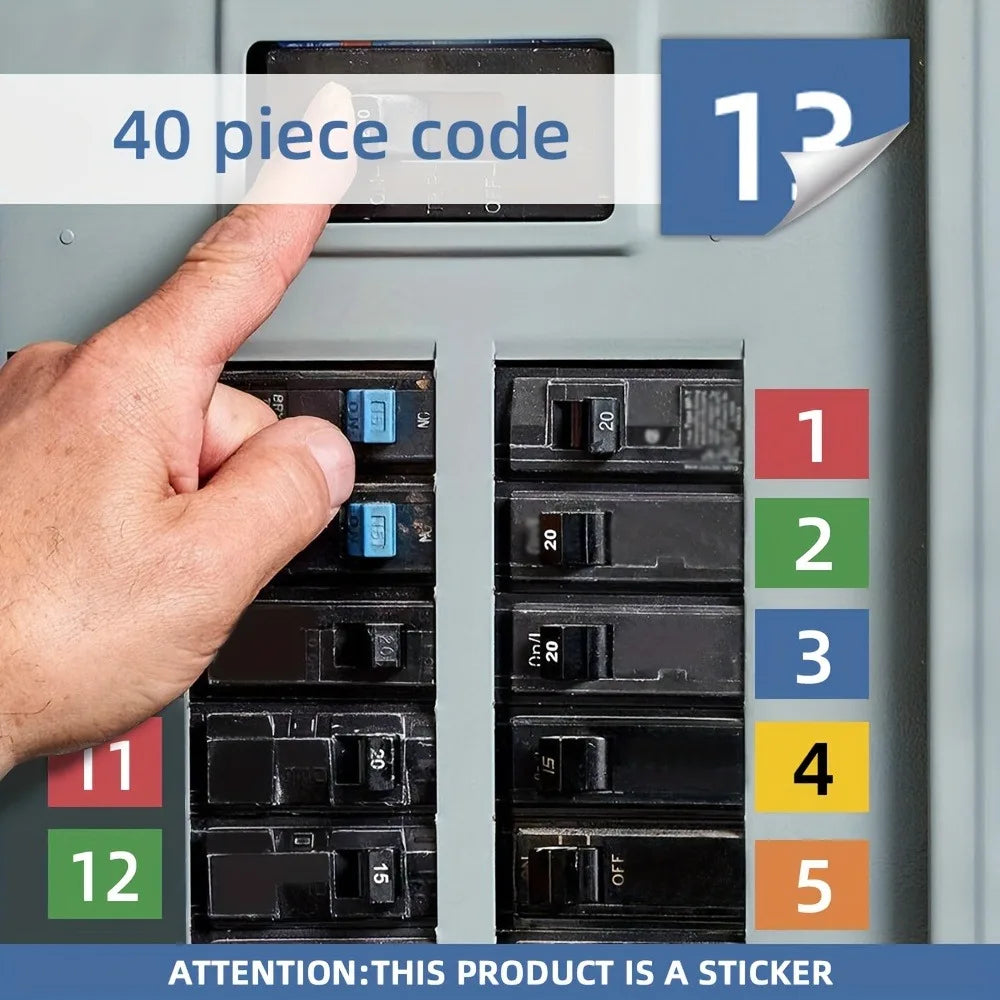 Circuit Breaker Label Kit – Electrical Panel Marking Stickers Electrical Panel Labels Nixie