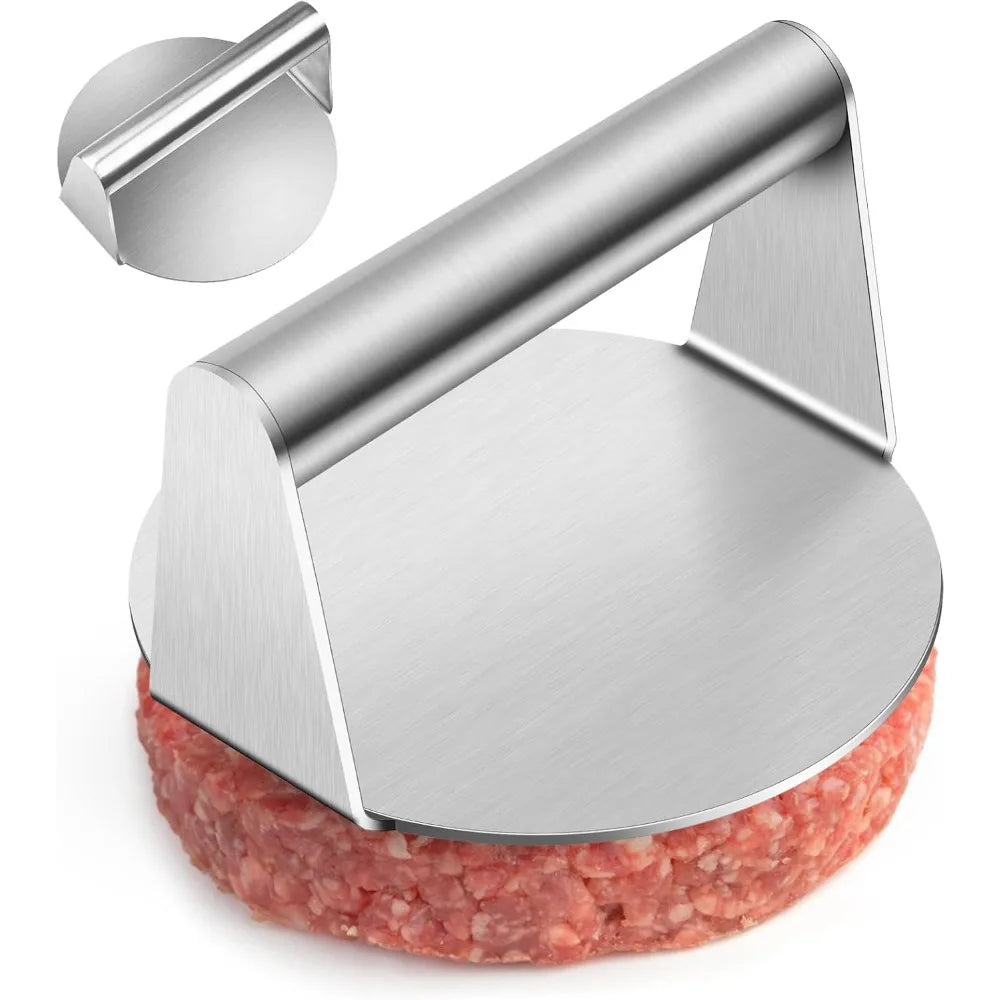 Stainless Steel Smash Burger Press | Non-Stick BBQ Meat Press Burger Press Nixie